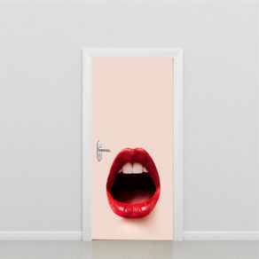 ADESIVO-DE-PORTA-QUARTO-BOCA-VERMELHA ADESIVO-DE-PORTA-QUARTO-BOCA-VERMELHA
