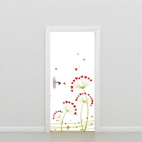 ADESIVO-DE-PORTA-FLORES-QUARTO-CORACOES ADESIVO-DE-PORTA-FLORES-QUARTO-CORACOES