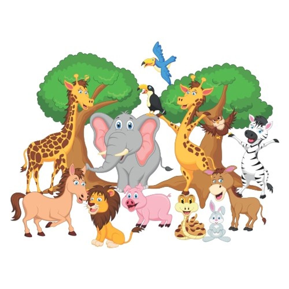 Adesivo De Parede Infantil Quarto Kit Festa Na Floresta - defacile