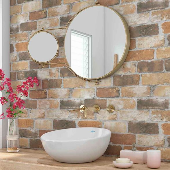 Papel De Parede Adesivo Tijolo Defacile