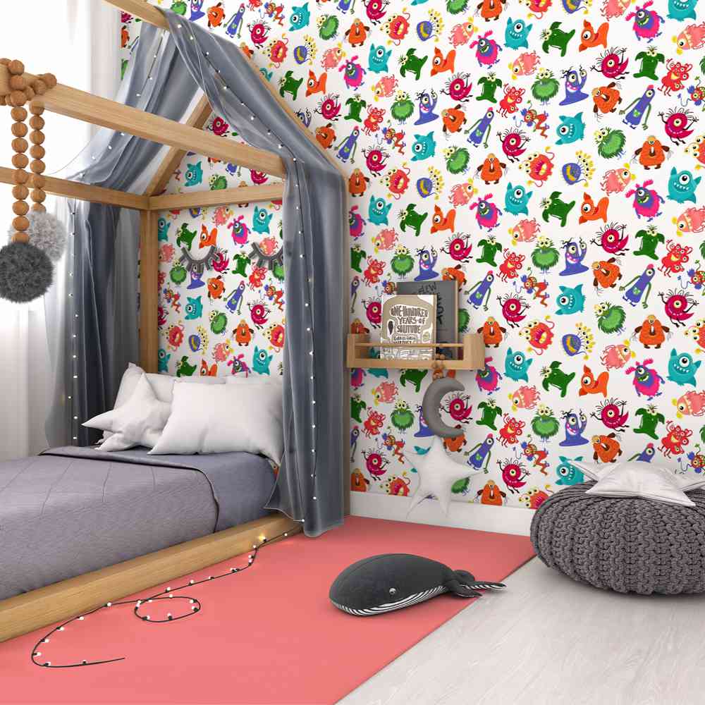 Papel de parede adesivo para quarto infantil roblox
