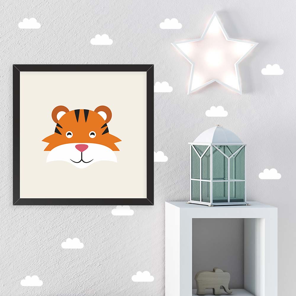 Quadro Infantil Decorativo Tigre Zoo Defacile Quadro Infantil Decorativo Tigre Zoo Defacile