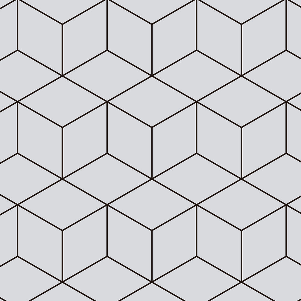 Papel de Parede Geométrico Grid Preto e Branco