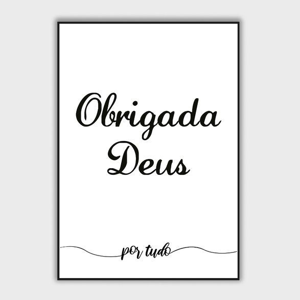 Quadro Decorativo Poster Obrigada Deus Por Tudo Defacile Quadro Decorativo Poster Obrigada Deus Por Tudo Defacile