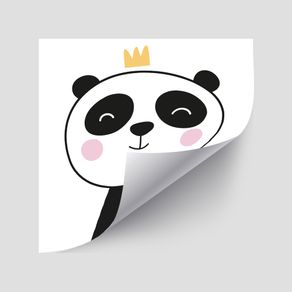 Quadro Decorativo Infantil Urso Panda - 4940g3