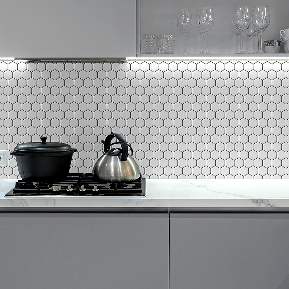 Azulejo Adesivo Colmeia Branco | Defacile - Defacile