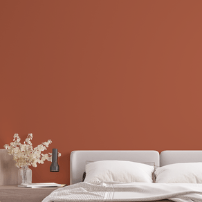 Quarto-de-casal-com-papel-de-parede-adesivo-cor-terracota-e-mesa-de-cabeceira-luminaria-e-cama-em-evidencia---LI19101---Ambiente-03 Quarto-de-casal-com-papel-de-parede-adesivo-cor-terracota-e-mesa-de-cabeceira-luminaria-e-cama-em-evidencia---LI19101---Ambiente-03