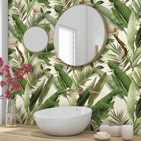 Banheiro-com-papel-de-parede-flora-tropical