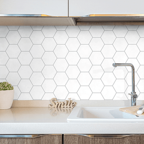 Cozinha-com-papel-de-parede-geometrico-colmeia Cozinha-com-papel-de-parede-geometrico-colmeia