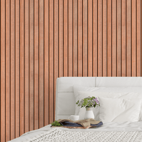 Quarto-com-papel-de-parede-madeira-ripado Quarto-com-papel-de-parede-madeira-ripado