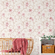 Quarto-decorado-com-papel-de-parede-flores-vintage-bege Quarto-decorado-com-papel-de-parede-flores-vintage-bege
