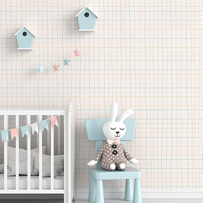 Quarto-de-crianca-com-papel-de-parede-grid-infantil Quarto-de-crianca-com-papel-de-parede-grid-infantil
