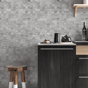 Cozinha-com-papel-de-parede-cimento-queimado-cubos Cozinha-com-papel-de-parede-cimento-queimado-cubos