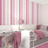 Quarto-com-papel-de-parede-infantil-listrado-rosa Quarto-com-papel-de-parede-infantil-listrado-rosa