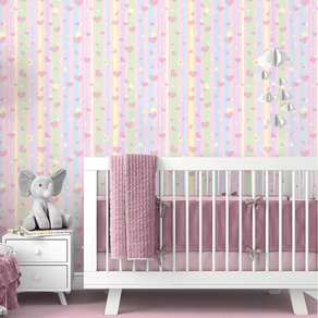 Quarto-infantil-com-papel-de-parede-menina-lucia