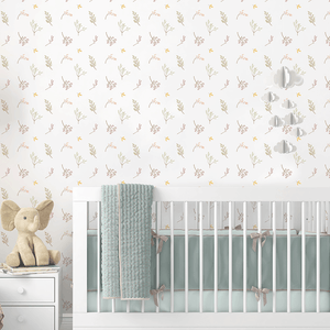 Quarto-infantil-com-papel-de-parede-folhinha