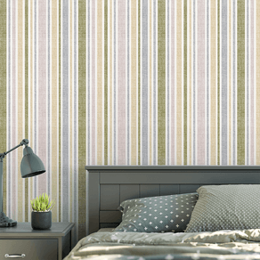 Quarto-com-papel-de-parede-texturizado-linho-colorido Quarto-com-papel-de-parede-texturizado-linho-colorido