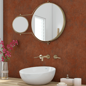 Banheiro-com-papel-de-parede-texturizado-aco-industrial Banheiro-com-papel-de-parede-texturizado-aco-industrial