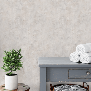 Banheiro-com-papel-de-parede-texturizado-cimento-claro Banheiro-com-papel-de-parede-texturizado-cimento-claro