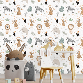 Ambiente-com-papel-de-parede-texturizado-safari Ambiente-com-papel-de-parede-texturizado-safari