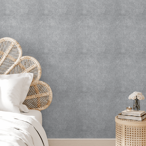 Quarto-com-papel-de-parede-cimento-queimado Quarto-com-papel-de-parede-cimento-queimado