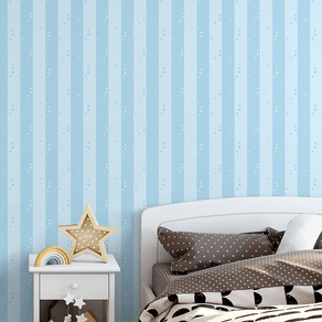 Quarto-com-papel-de-parede-infantil-listrado-azul