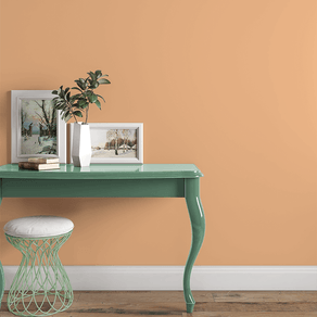 Ambiente-com-papel-de-parede-liso-laranja Ambiente-com-papel-de-parede-liso-laranja